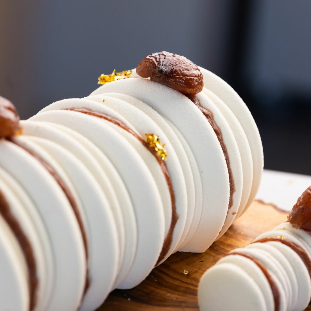 buche marron clementine glacée dessert