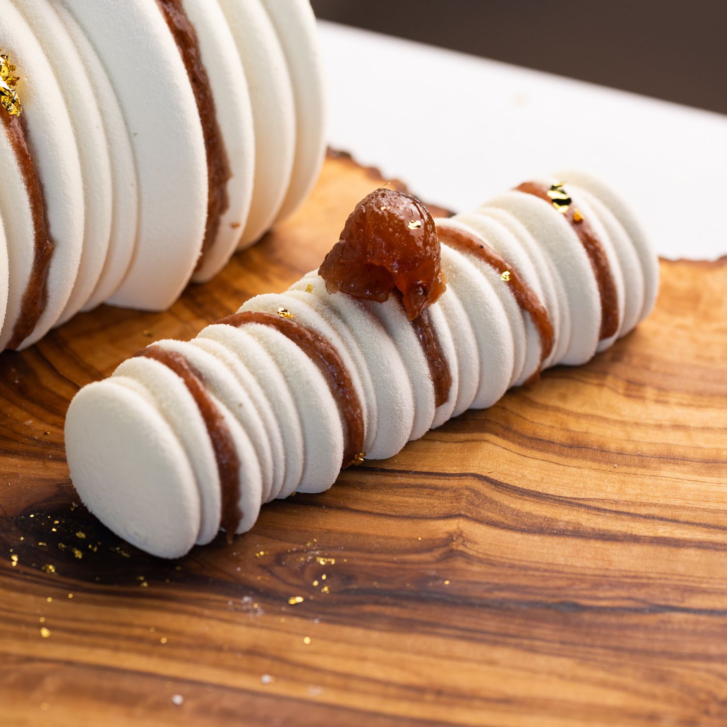 BUCHE INDIVIDUEL MARRON CLEMENTINE GLACE