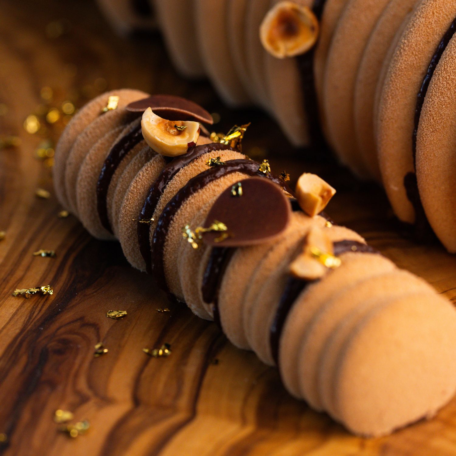 BUCHE NOEL INDIVIDUELLE CHOCOLAT NOISETTE