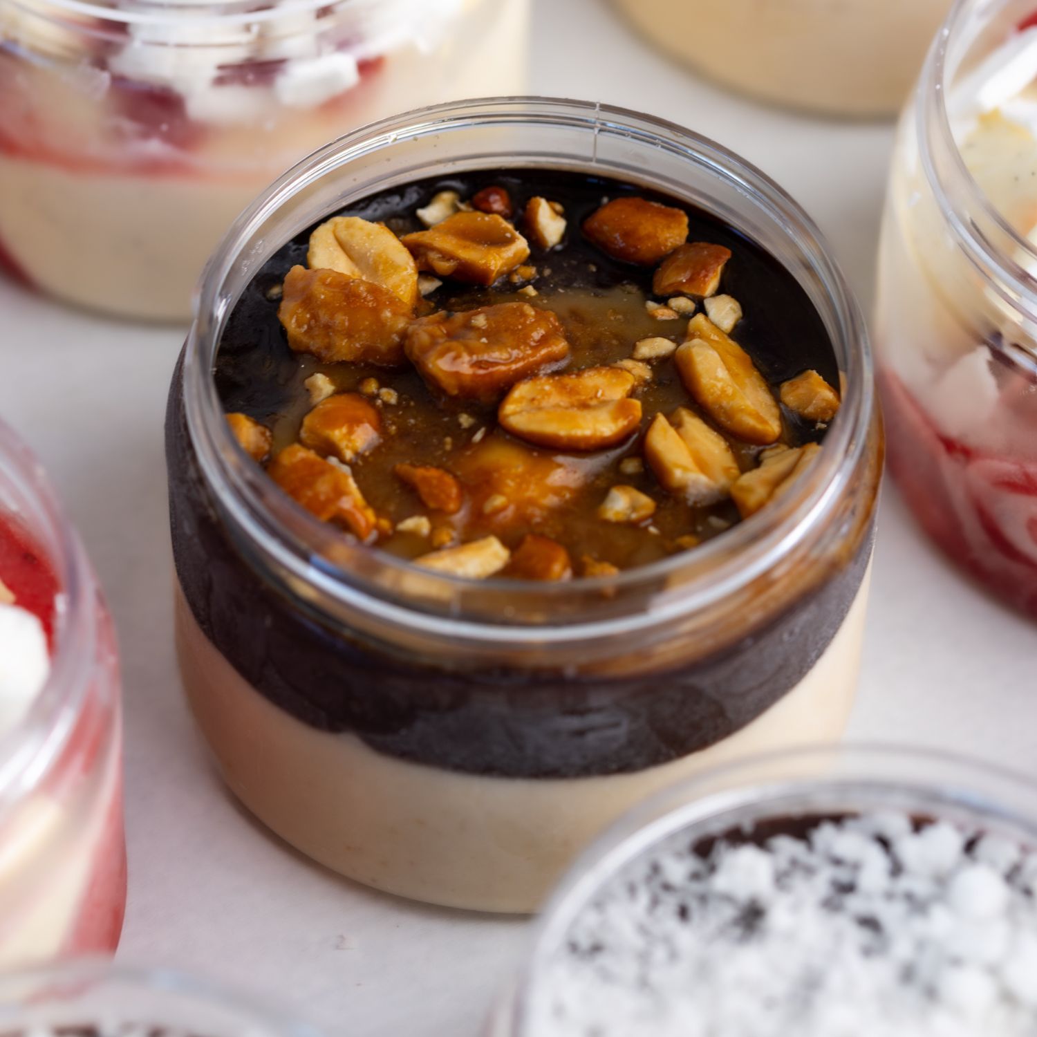 Croustillant Cacahuète dessert individuel glacé