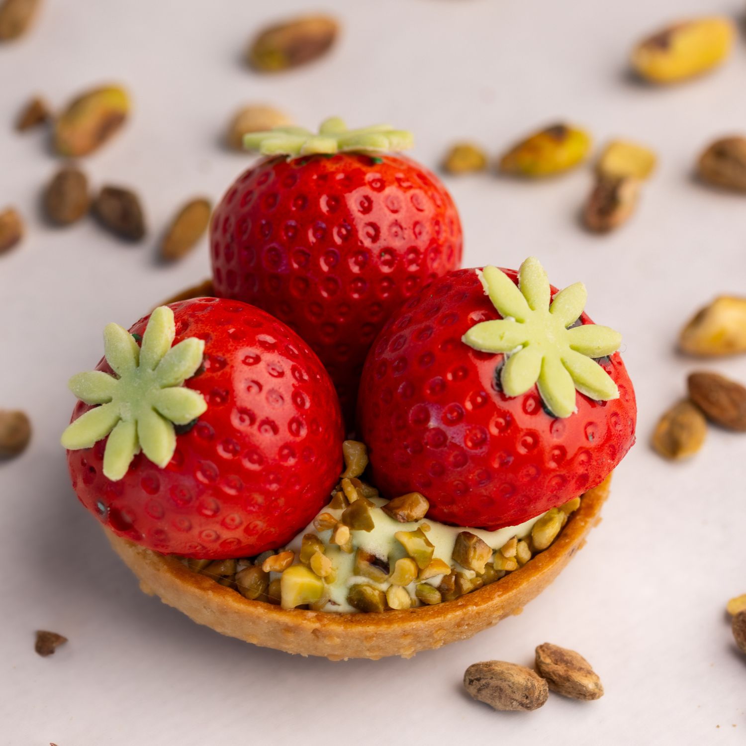 tarte aux fraises pistache dessert glacé